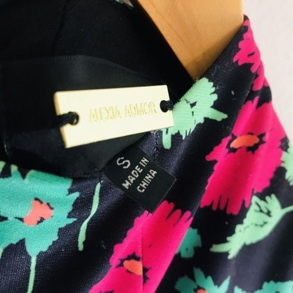 ALEXIA ADMOR Floral Print Scuba Dress Size Small - Picture 9 of 10